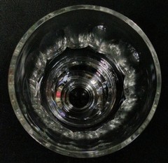 PONTARLIER ABSINTHE GLASSES w RESERVOIR, Cut Crystal, 5 1/2″, 8 Oz, FRANCE, 2PCS