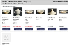 1) Indiana ORANGE BLOSSOM BOWL White MILK GLASS or Candle Votive EXC(9 AVAIL)