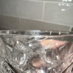 Antique ABP Cut Glass Tumblers 3 Hobstar Diamond Prima Donna Pattern chipped
