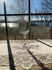 Vintage Cristal D’Arques Lead Crystal Wine Glass 3″ Diameter 6″ Tall