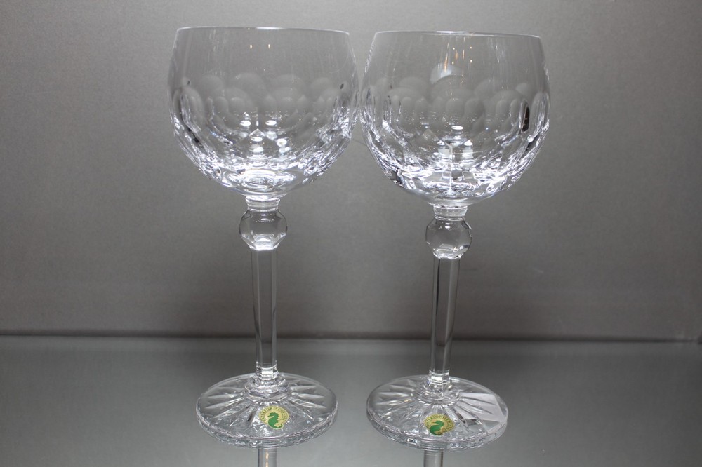 Two (2) Waterford Crystal Curraghmore Oversize Balloon Wine Glasses8 5/8″ NIB