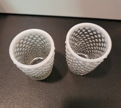 Fenton Hobnail French Opalescent 3 ½” 5 oz Juice Glass/Tumbler(s)