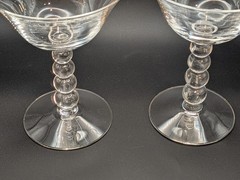 2 Vtg Imperial Glass Candlewick Stem Martini Champagne Wine Sherbet 4Oz Glasses
