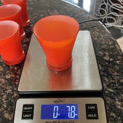 Set of 4 – Murano Style Orange Tangerine Persimmon Glasses Tumblers White Cased