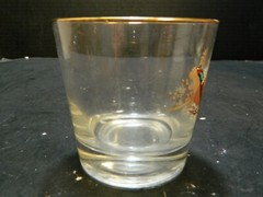 Vintage (9) Piece Virginia Glass Pheasant Old Fashioned Pitcher Set Excellent