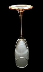 Set of 2 Cristal d’Arques Durand ROSE Pink 8.75” Fluted Champagne Glasses France