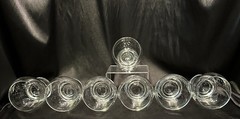 Set Of 7~Clear Crystal Cocktail Glasses~Gina By Bohemia Crystal