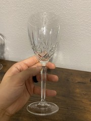 SET(4) MARQUIS By WATERFORD SPARKLE Water Goblets 8.25″H SIGNED