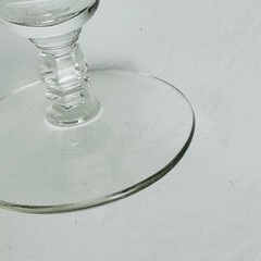 VTG Libbey Rock Sharpe HALIFAX Clear Etched Crystal 6.5″ Footed Iced Tea Glass