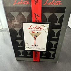 Lolita NIB The Candle Collection Martini Glass Frosty’s Going Down Snowman