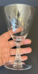 Fostoria Wheat Spray Crystal Water Goblets Set of 2 Elegant Stemware