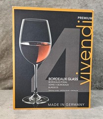 Nachtmann Vivendi Bordeaux Crystal Glass Stemware Set Of 4 Germany BRAND NEW