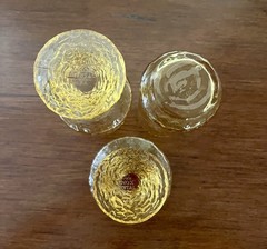 Lenox Impromptu Yellow Drinking Blown Glasses SET OF 3 Variety USA