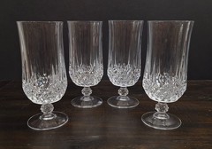 CRISTAL D’ ARQUES LONGCHAMP ICE TEA GOBLETS SET OF 4 (11.75 oz) 7.25″ X 2.75″