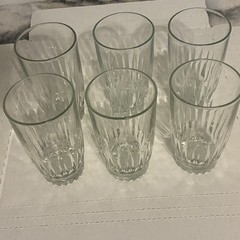 6 Libbey DuraTuff Gibraltar Glasses Panel Glass Tumblers 5 1/2″ Vintage Thick