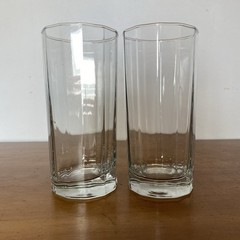 Cristal D’Arques-Durand Octime Clear Tumblers Drinking Glasses Vintage Set Of 2