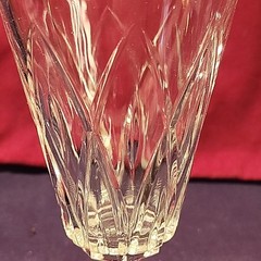 VMC Reims Crystal Wine Glasses Set of 3 Diamond Cut Pattern 6 1/2in. Tall
