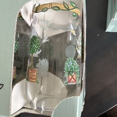 (Set of 8) Libbey Thomson Pottery Birdhouse Glass Water Tumblers Heart Vine