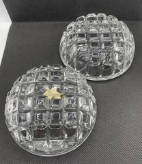 Set of 2 Zajecar Lead Kristal Yugoslavia 4″ Trinket Dish