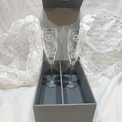Waterford Crystal Lismore Toasting Champagne Flutes AT&T Pebble Beach Boxed