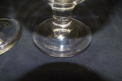Rummer 19th Century Set of 4 Goblets 2 part Mold Pub Inn Barware Sun Purple #6