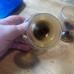 Vintage Libbey Tawny Accent Smoke Brown Champagne Coupe Glasses Set of 4 MCM