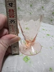 ANTIQUE 8PC CORDIAL/SHOT GLASSES DRAPE/LOOP OPTIC