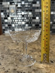 Waterford Crystal Lismore Champagne Or Sherbet Glass 4 1/8″ Tall / gothic font