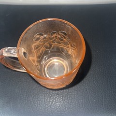 Vtg Arcoroc France Rosa Pink Rosaline Frosted Glass With Roses 8oz Mug 4”