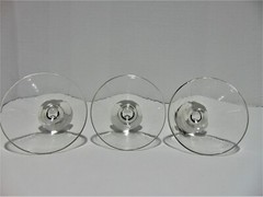 5 Clear Glass Cosmopolitan Glasses Saturn Optic Ripple Mid-Century