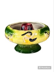 Myriahs 32 Ounce Ceramic Flaming Volcano Hula Girl Tiki Drink Bowl Vintage