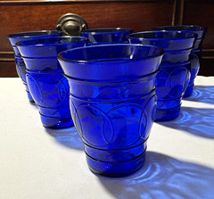 Maryland Glass Company- Ring O’ Rings Shot Glass-Set of 6- Cobalt Blue