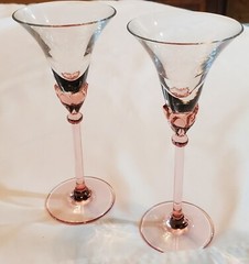 Martini/Cordial Glasses Set Of 2 Mikasa Belladonna Coral Tulip 6″ BARWARE