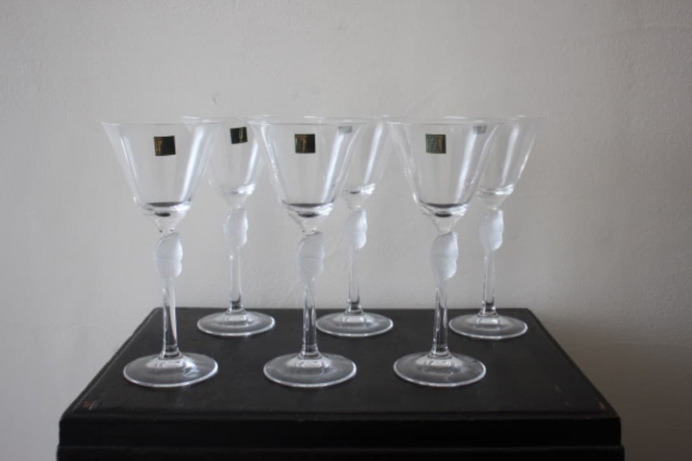 HOYA Crystal Wine glass Butterfly 6pcs set 18×8.5cm/7.08×3.34″ HOYA Crystal HOYA