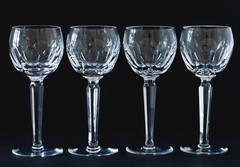 Waterford SHEILA Vintage Set of Four Crystal Wine Hock Glasses 7 3/8” -2 avail