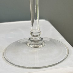 Art Deco Set of 4 Long Stemmed Etched Wine Glasses Barware Rare Geometric Design