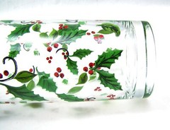 Libbey Glassware HOLIDAY HOLLY Cooler Tumbler(s) Height 6 1/4″