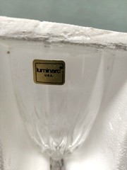80’s Luminarc Crystal Wine Glasses Set Of 4 Elegant Stemmed Barware Vtg Glam