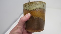 Set of 2 EVLA Pottery Wine Tumblers Cups * St. Paul Minnesota 7 Oz.