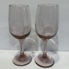 RETIRED VINTAGE Wine/Water Goblet Premiere PLUM LIBBEY GLASS COMPANY SET OF 2