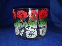 RARE vintage Hazel Atlas Swanky swag morning glory ice bowl