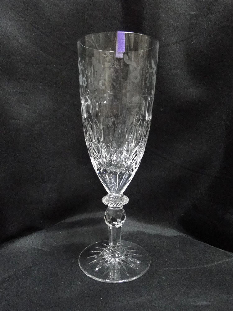 Rogaska Gallia, Gray & Polished Florals: Iced Tea, 9 5/8″, Star Base, As Is