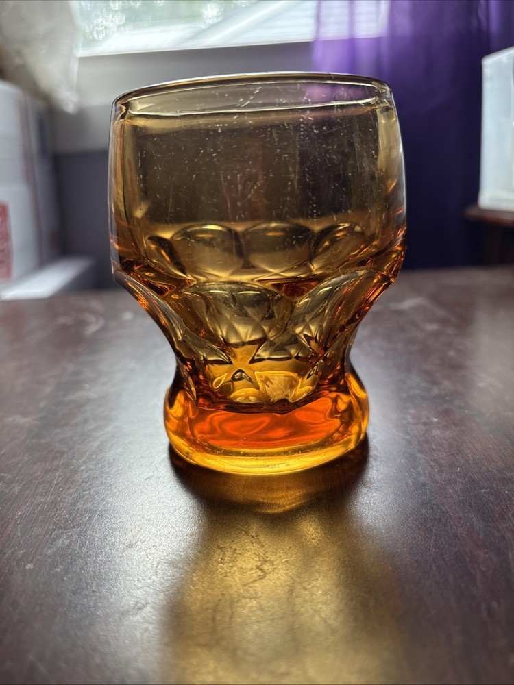 Viking Glass Georgian Orange 3-7/8 Inch Flat Tumbler
