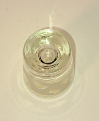 6 Vintage Libbey Frosted Golden Rose Shot Glasses
