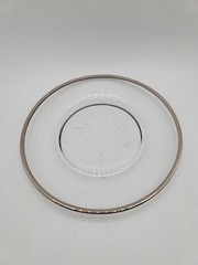 Bridal Belle 7.5″ Crystal Salad Plates Fostoria Platinum Trim Set of 4