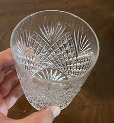 Antique American Brilliant Cut Crystal Whiskey Glass Tumbler