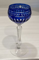 Wedgwood Crystal Crown Hock Wine Glass Azure Sapphire, Blue, 8.25 inches-Germany