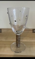 STEPHEN SMYERS MOROCCO PLATINUM ART GLASS (1) WATER GOBLETS SIGNED