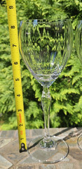 5 Vintage Mikasa Spring Petals Crystal Wine Glasses, 8-3/8″, FREE SHIPPING