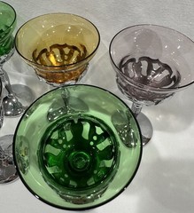 Art Deco Garner Brothers Krome Kraft 1940’s Cocktail Glasses & Silver Plate Tray